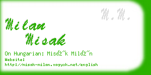 milan misak business card
